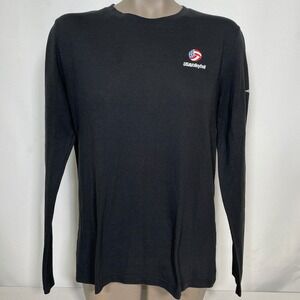 USA Volleyball Mizuno Team Issue Performance Black Longsleeve Shirt Womens LARGE